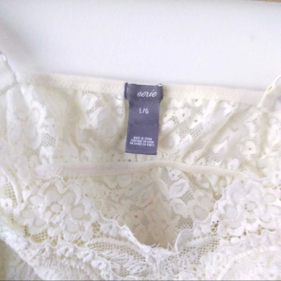 Aerie Cream Eyelash Lace Bralette - Picture 4 of 5
